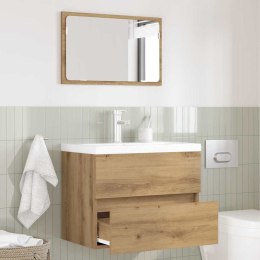 VidaXL Zestaw mebli łazienkowych z szufladą 2 pcs Dąb rzemieślniczy