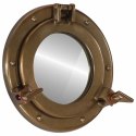 VidaXL Lustro wiszące w kształcie bulaja, Ø23 cm, aluminium i szkło