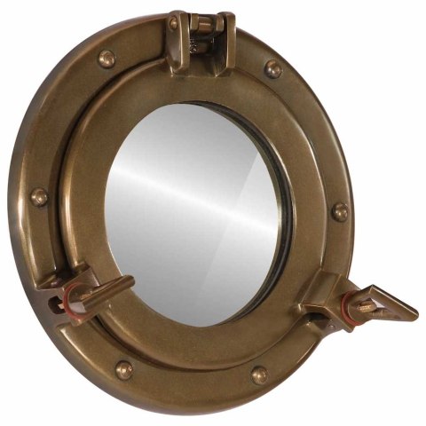 VidaXL Lustro wiszące w kształcie bulaja, Ø23 cm, aluminium i szkło