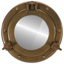 VidaXL Lustro wiszące w kształcie bulaja, Ø23 cm, aluminium i szkło