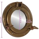 VidaXL Lustro wiszące w kształcie bulaja, Ø23 cm, aluminium i szkło