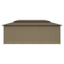 VidaXL Altana z zasłonami, 600x298x270 cm, kolor taupe, 180 g/m²