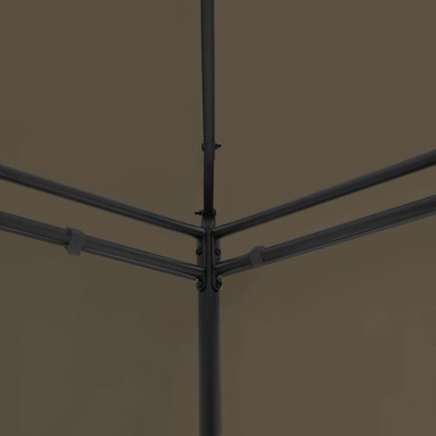 VidaXL Altana z zasłonami, 600x298x270 cm, kolor taupe, 180 g/m²