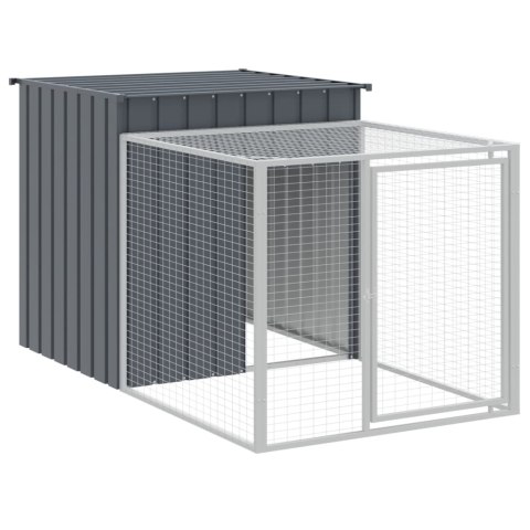VidaXL Kurnik z wybiegiem, antracytowy, 110x813x110 cm, stal