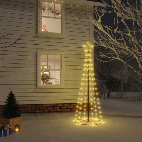VidaXL Choinka stożkowa, 108 ciepłych białych LED, 70x180 cm