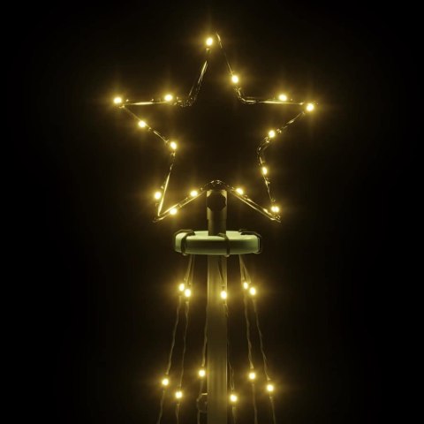 VidaXL Choinka stożkowa, 108 ciepłych białych LED, 70x180 cm