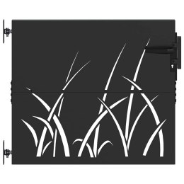 VidaXL Brama ogrodowa Czarny 85 x 100 cm Stal Malowana Proszkowo