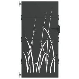 VidaXL Brama ogrodowa Czarny 85 x 175 cm Stal Malowana Proszkowo