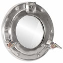 VidaXL Lustro wiszące w kształcie bulaja, Ø23 cm, aluminium i szkło