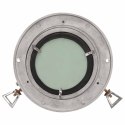 VidaXL Lustro wiszące w kształcie bulaja, Ø23 cm, aluminium i szkło