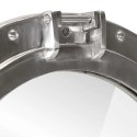 VidaXL Lustro wiszące w kształcie bulaja, Ø23 cm, aluminium i szkło