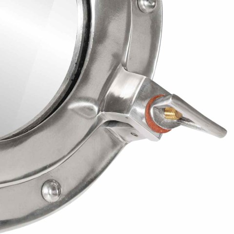 VidaXL Lustro wiszące w kształcie bulaja, Ø23 cm, aluminium i szkło