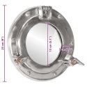 VidaXL Lustro wiszące w kształcie bulaja, Ø23 cm, aluminium i szkło