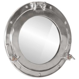 VidaXL Lustro wiszące w kształcie bulaja, Ø38 cm, aluminium i szkło