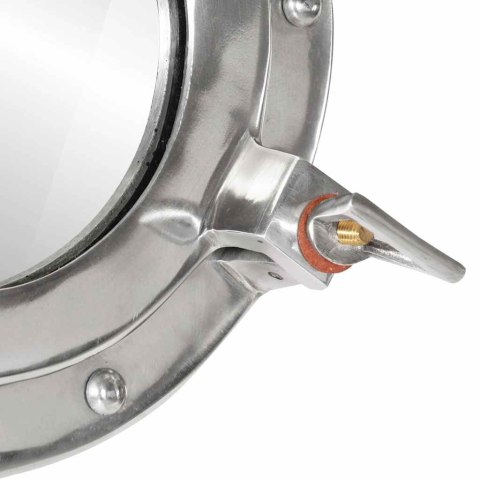 VidaXL Lustro wiszące w kształcie bulaja, Ø38 cm, aluminium i szkło