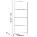 VidaXL Drzwi wewnętrzne, białe, 93x201,5 cm, szkło i aluminium