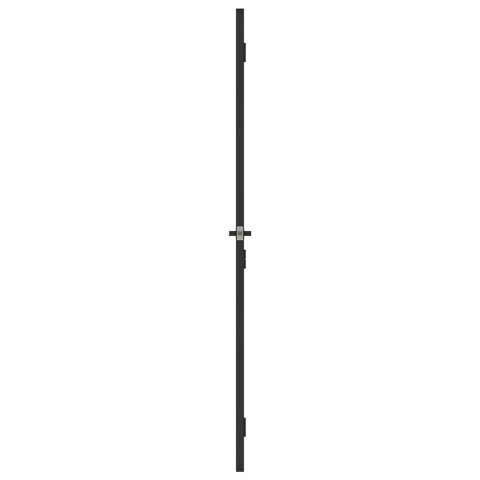 VidaXL Drzwi wewnętrzne, czarne, 83x201,5 cm, szkło i aluminium