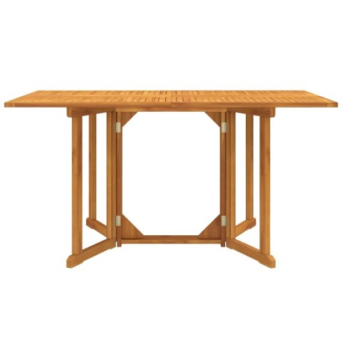 VidaXL Składany stół ogrodowy, 150x90x75 cm, lite drewno tekowe