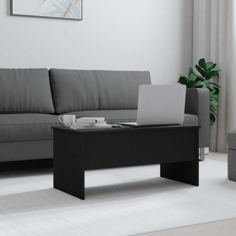 VidaXL Stolik kawowy, czarny 102x50,5x46,5 cm, materiał drewnopochodny