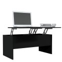 VidaXL Stolik kawowy, czarny 102x50,5x46,5 cm, materiał drewnopochodny
