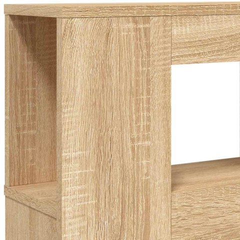 VidaXL Wezgłowie łóżka z LED, dąb sonoma, 200x18,5x103,5 cm