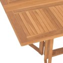 ZESTAW MEBLI OGRODOWYCH STÓŁ I 6 KRZESEŁ LITE DREWNO TEAKOWE BRĄZ 150X90X75