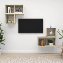 VidaXL 4-cz. zestaw szafek TV, dąb sonoma, materiał drewnopochodny