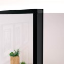 VidaXL Drzwi wewnętrzne, czarne, 76x201,5 cm, szkło i aluminium