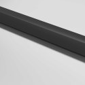 VidaXL Drzwi wewnętrzne, czarne, 76x201,5 cm, szkło i aluminium