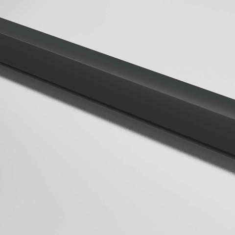 VidaXL Drzwi wewnętrzne, czarne, 76x201,5 cm, szkło i aluminium