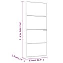 VidaXL Drzwi wewnętrzne, czarne, 83x201,5 cm, szkło i aluminium