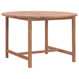 VidaXL Stół jadalniany do ogrodu, Ø110x75, lite drewno tekowe