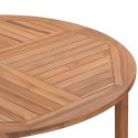 VidaXL Stół jadalniany do ogrodu, Ø110x75, lite drewno tekowe