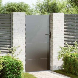 VidaXL Brama ogrodowa Czarny 85 x 175 cm Stal Malowana Proszkowo