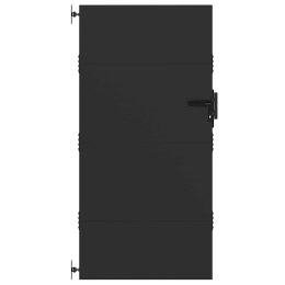 VidaXL Brama ogrodowa Czarny 85 x 175 cm Stal Malowana Proszkowo