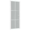 VidaXL Drzwi wewnętrzne, 83x201,5 cm, białe, matowe szkło i aluminium