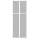 VidaXL Drzwi wewnętrzne, 83x201,5 cm, białe, matowe szkło i aluminium