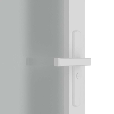 VidaXL Drzwi wewnętrzne, 83x201,5 cm, białe, matowe szkło i aluminium