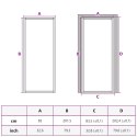 VidaXL Drzwi wewnętrzne, 83x201,5 cm, białe, matowe szkło i aluminium