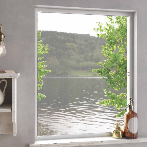 VidaXL Siatka przeciw insektom do okien Biały 130 x 150 cm