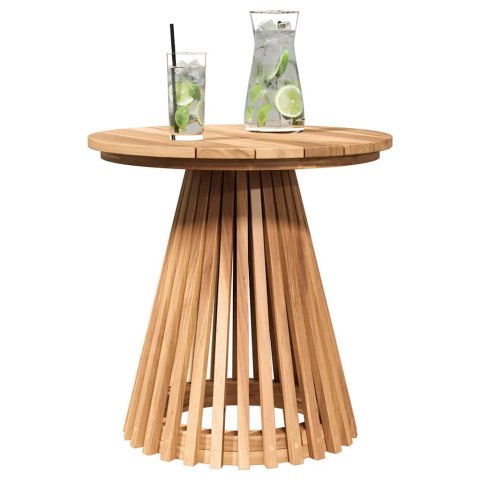 VidaXL Stolik boczny Brązowy 50 x 50 x 49,5 cm Lite drewno teakowe