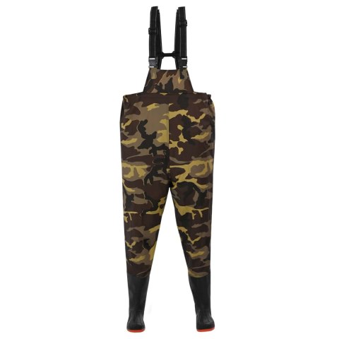 VidaXL Waders z butami Poliester powlekany PVC Rozmiar 41 Moro
