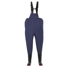 VidaXL Waders z butami Poliester powlekany PVC Rozmiar 42 niebieski