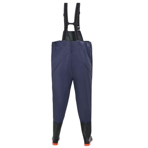 VidaXL Waders z butami Poliester powlekany PVC Rozmiar 44 niebieski