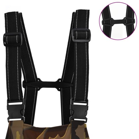 VidaXL Waders z butami Poliester powlekany PVC Rozmiar 45 Moro