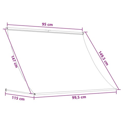MARKIZA BEŻOWY 100X150CM 180 G / M² OCHRONA PRZED SŁOŃCEM I DESZCZEM