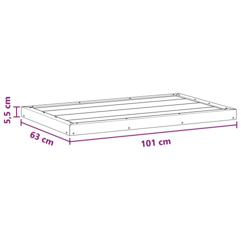 VidaXL Płyta podstawy prysznica Czarny 101 x 63 x 5,5 cm WPC
