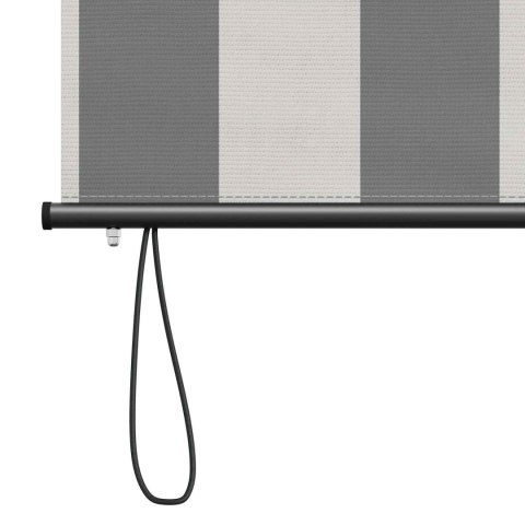 VidaXL Roleta Antracytowy i biały 180 x 250 cm Materiał i Aluminium