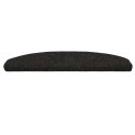 VidaXL Samoprzylepne maty na schody 15 pcs Czarny 80 x 24,5 x 3,5 cm