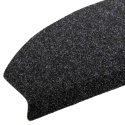 VidaXL Samoprzylepne maty na schody 15 pcs Czarny 80 x 24,5 x 3,5 cm
